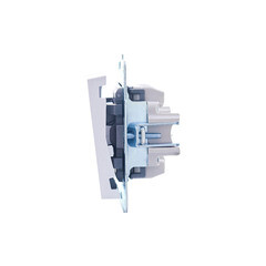 Выключатель Lezard Vesna двухклавишный встраиваемый белый (742-0288-101) - фото 8