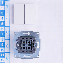 Выключатель Lezard Vesna двухклавишный встраиваемый белый (742-0288-101) - фото 3