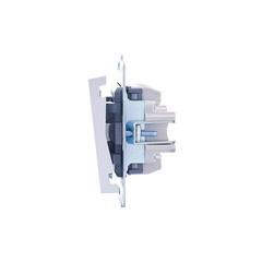 Выключатель Lezard Vesna одноклавишный встраиваемый белый проходной (742-0288-105) - фото 10