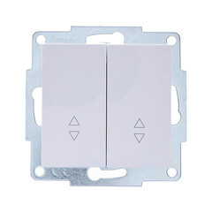 Изображение товара Выключатель Lezard Vesna двухклавишный встраиваемый белый проходной (742-0288-106)