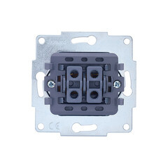 Выключатель Lezard Vesna двухклавишный встраиваемый белый проходной (742-0288-106) - фото 7