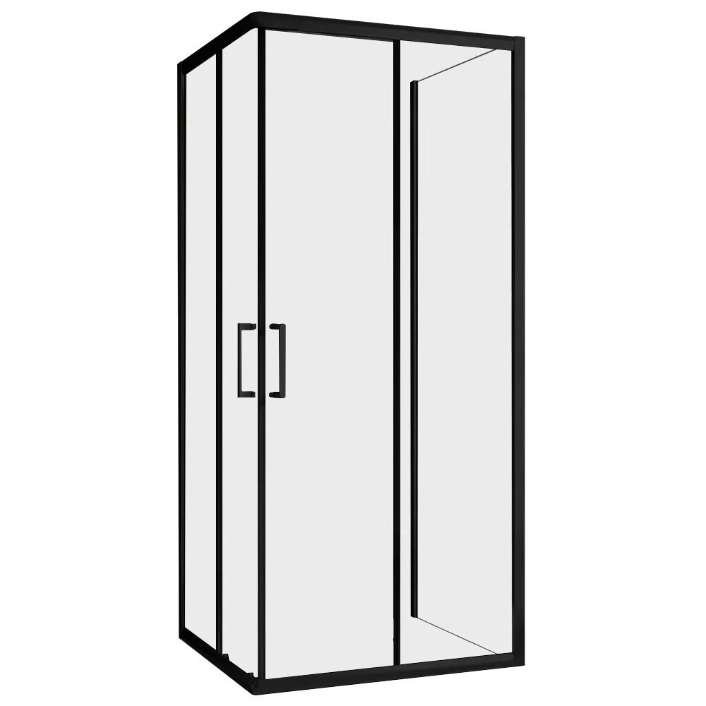 Изображение товара Душевой уголок Abber Schwarzer Diamant 100х100 см черный стекло 6 мм раздвижной