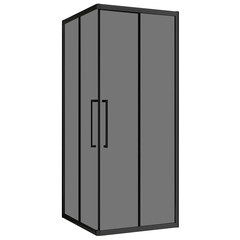 Изображение товара Душевой уголок Abber Schwarzer Diamant черный 100х100х195 см квадрат стекло тонированное 6 мм (AG02100BDTH)