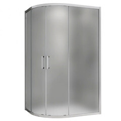 Изображение товара Душевой уголок Abber Schwarzer Diamant хром 100х90х195 см асимметрия стекло матовое 6 мм (AG01190M)