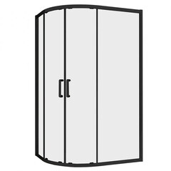 Изображение товара Душевой уголок Abber Schwarzer Diamant черный 100х90х195 см асимметрия стекло прозрачное 6 мм (AG01190B)