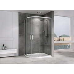 Душевой уголок Abber Schwarzer Diamant хром 120х80х195 см асимметрия стекло прозрачное 6 мм (AG01128) - фото 5