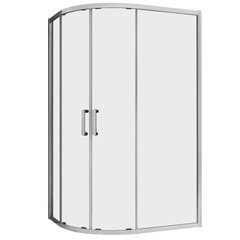 Изображение товара Душевой уголок Abber Schwarzer Diamant хром 100х80х195 см асимметрия стекло прозрачное 6 мм (AG01180)