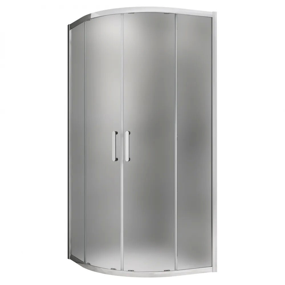 Изображение товара Душевой уголок Abber Schwarzer Diamant 80х80х195 см с матовым стеклом и хромовыми профилями