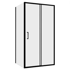 Изображение товара Душевой уголок Abber Schwarzer Diamant черный 110х90х190 см прямоугольник стекло прозрачное 5 мм (AG30110B5-S90B5)