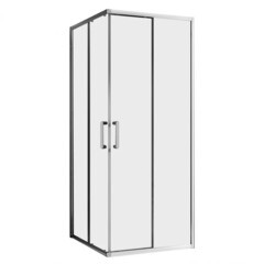 Изображение товара Душевой уголок Abber Schwarzer Diamant хром 80х80х190 см квадрат стекло прозрачное 5 мм (AG020805)