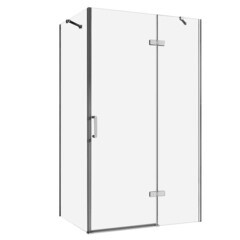 Изображение товара Душевой уголок Abber Zart хром 100х100х195 см квадрат стекло прозрачное 6 мм (AG08100-S101)