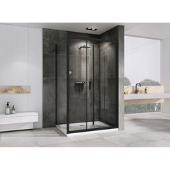 Душевой уголок Abber Sonnenstrand черный 120х90х195 см прямоугольник стекло прозрачное 6 мм (AG07120B-S90B) - фото 4