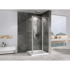 Душевой уголок Abber Sonnenstrand хром 100х75х195 см прямоугольник стекло прозрачное 6 мм (AG04100S-S75) - фото 4