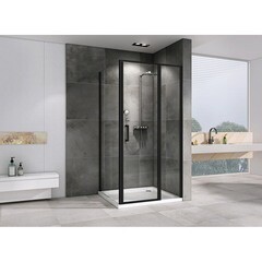 Душевой уголок Abber Sonnenstrand черный 100х80х195 см прямоугольник стекло прозрачное 6 мм (AG04100BS-S80B) - фото 4