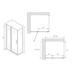 Душевой уголок Abber Sonnenstrand хром 100х100х195 см квадрат стекло матовое 6 мм (AG04100MS-S100M) - фото 2