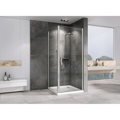 Душевой уголок Abber Sonnenstrand хром 100х75х195 см прямоугольник стекло прозрачное 6 мм (AG04100-S75) - фото 4