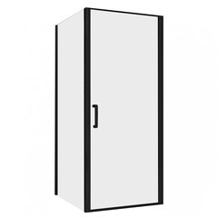 Изображение товара Душевой уголок Abber Sonnenstrand черный 80х70х195 см прямоугольник стекло прозрачное 6 мм (AG04080B-S70B)