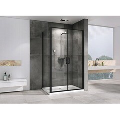 Душевой уголок Abber Sonnenstrand черный 100х85х195 см прямоугольник стекло прозрачное 6 мм (AG04100BC-S85B) - фото 4