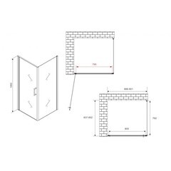 Душевой уголок Abber Sonnenstrand хром 90х85х195 см прямоугольник стекло прозрачное 6 мм (AG04090-S85) - фото 3