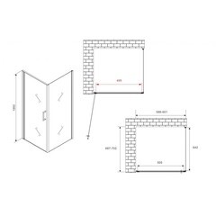 Душевой уголок Abber Sonnenstrand хром 70х60х195 см прямоугольник стекло прозрачное 6 мм (AG04060-S70) - фото 3