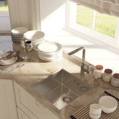 Мойка для кухни Iddis Edifice 44х44х20 см врезная с сифоном сталь (EDI44S0i77) - фото 2