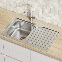 Мойка для кухни Iddis Strit 78х48х19 см врезная с крылом сталь (STR78SDi77) - фото 2