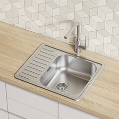 Мойка для кухни Iddis Strit 58,5х48,5х18 см врезная с крылом сталь (STR58SDi77) - фото 5