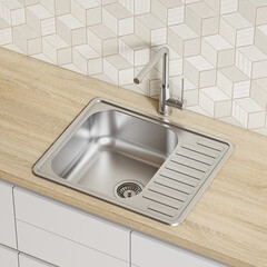 Мойка для кухни Iddis Strit 58,5х48,5х18 см врезная с крылом сталь (STR58SDi77) - фото 4