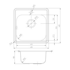 Мойка для кухни Iddis Strit 48,5х48,5х18 см врезная сталь (STR48S0i77) - фото 3