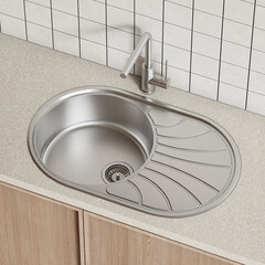 Мойка для кухни Iddis Suno d48х18 см врезная с крылом сталь (SUN77SDi77) - фото 2