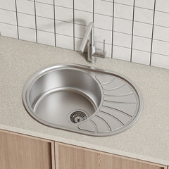 Мойка для кухни Iddis Suno d46х18 см врезная с крылом сталь (SUN65SDi77) - фото 5