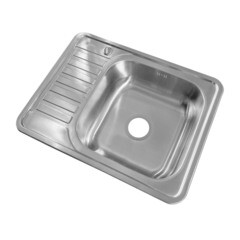 Мойка для кухни Iddis Basic 65х50х16,5 см врезная правая с крылом сталь (BAS65SRi77) - фото 2