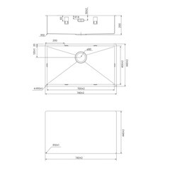 Мойка для кухни Iddis Edifice 74х44х20 см врезная с сифоном сталь (EDI74S0i77) - фото 2