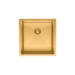 Мойка для кухни Iddis Edifice 44х44х20 см врезная с сифоном сталь золото (EDI44B0i77) - фото 1