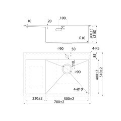 Мойка для кухни Iddis Haze 78х51х20 см врезная правая с крылом сталь сатин (HAZ78SRi77) - фото 5