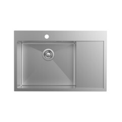 Мойка для кухни Iddis Haze 78х51х20 см врезная левая с крылом сталь сатин (HAZ78SLi77) - фото 1
