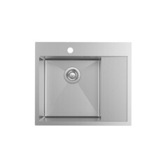 Изображение товара Мойка для кухни Iddis Haze 59х51х20 см врезная левая с крылом сталь сатин (HAZ59SLi77)
