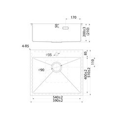 Мойка для кухни Iddis Haze 59х51х20 см врезная с сифоном сталь сатин (HAZ59S0i77) - фото 3