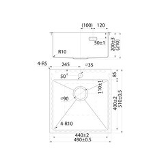 Мойка для кухни Iddis Haze 49х51х20 см врезная с сифоном сталь сатин (HAZ49S0i77) - фото 5