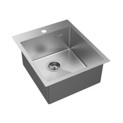 Мойка для кухни Iddis Haze 43х51х20 см врезная с сифоном сталь сатин (HAZ43S0i77) - фото 2