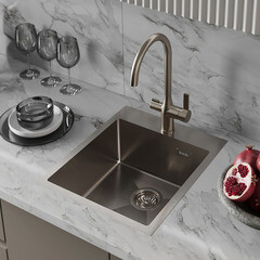 Мойка для кухни Iddis Haze 43х51х20 см врезная с сифоном сталь сатин (HAZ43S0i77) - фото 4