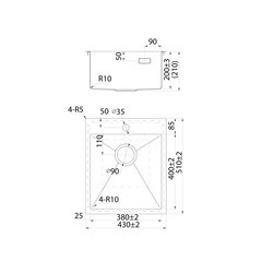 Мойка для кухни Iddis Haze 43х51х20 см врезная с сифоном сталь сатин (HAZ43S0i77) - фото 5