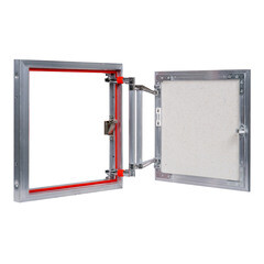 Люк ревизионный под плитку Практика EuroFormat-R алюминиевый 300х300 мм скрытый нажимной - фото 3