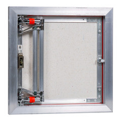 Люк ревизионный под плитку Практика EuroFormat-R алюминиевый 300х300 мм скрытый нажимной - фото 5