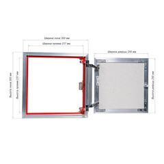 Люк ревизионный под плитку Практика EuroFormat-R алюминиевый 300х300 мм скрытый нажимной - фото 4