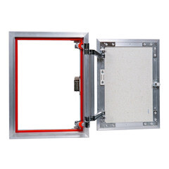 Люк ревизионный под плитку Практика EuroFormat-R алюминиевый 300х400 мм скрытый нажимной - фото 4