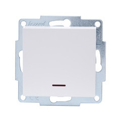 Изображение товара Выключатель Lezard Vesna одноклавишный встраиваемый белый с подсветкой (742-0288-111)