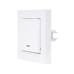 Выключатель Lezard Vesna одноклавишный встраиваемый белый с подсветкой (742-0288-111) - фото 6