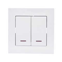 Выключатель Lezard Vesna двухклавишный встраиваемый белый с подсветкой (742-0288-112) - фото 5