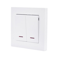 Выключатель Lezard Vesna двухклавишный встраиваемый белый с подсветкой (742-0288-112) - фото 4